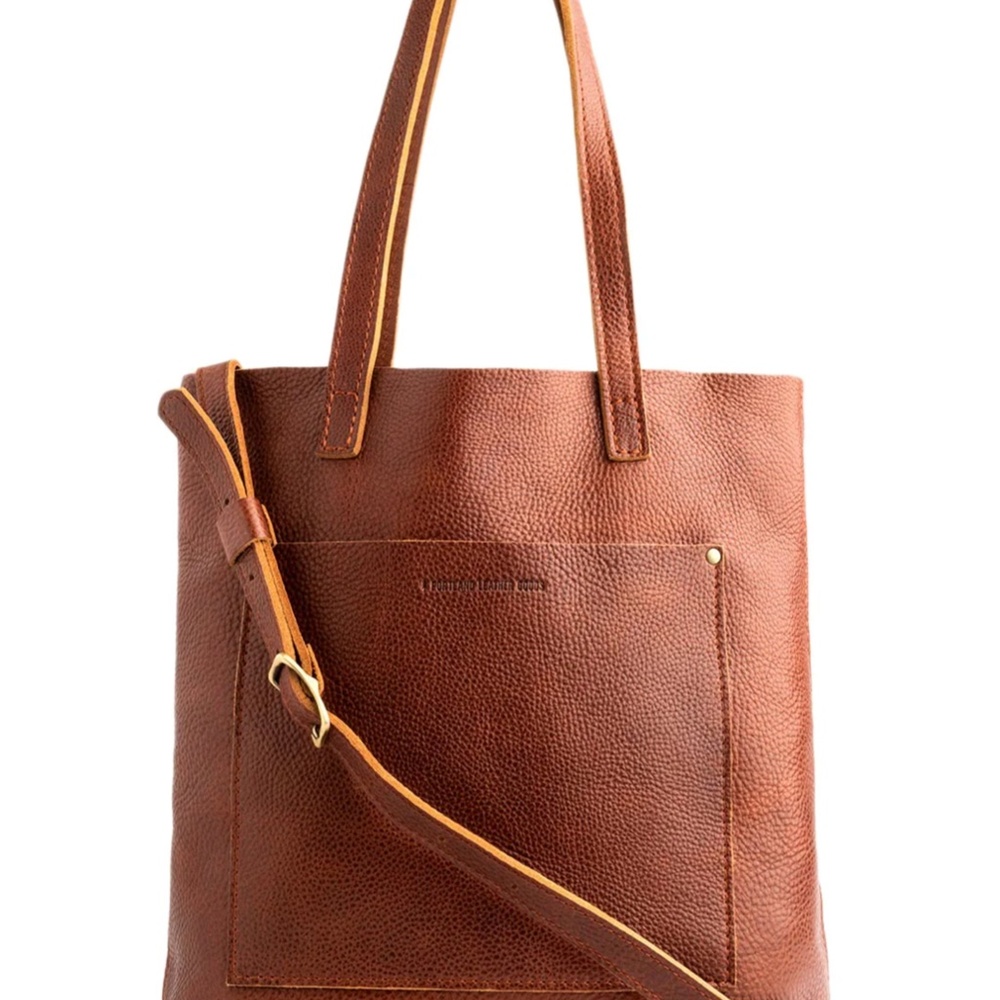 Portland Leather Tote/Crossbody in Nutmeg